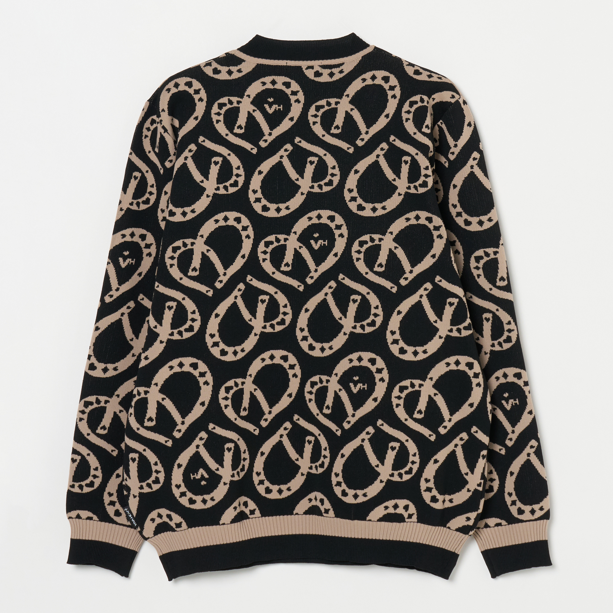 男士-Cheval Heart滿版圖案長袖針織衫