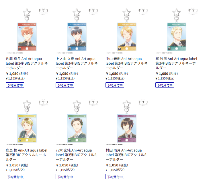 [代購][預訂] GIVEN Ani-Art aqua label 第3彈 BIG掛件