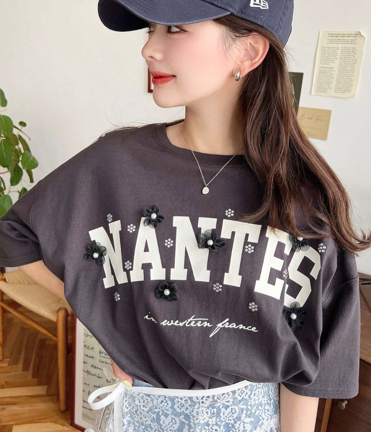 【預購】JN101004 moment+ 印花圖案短袖上衣