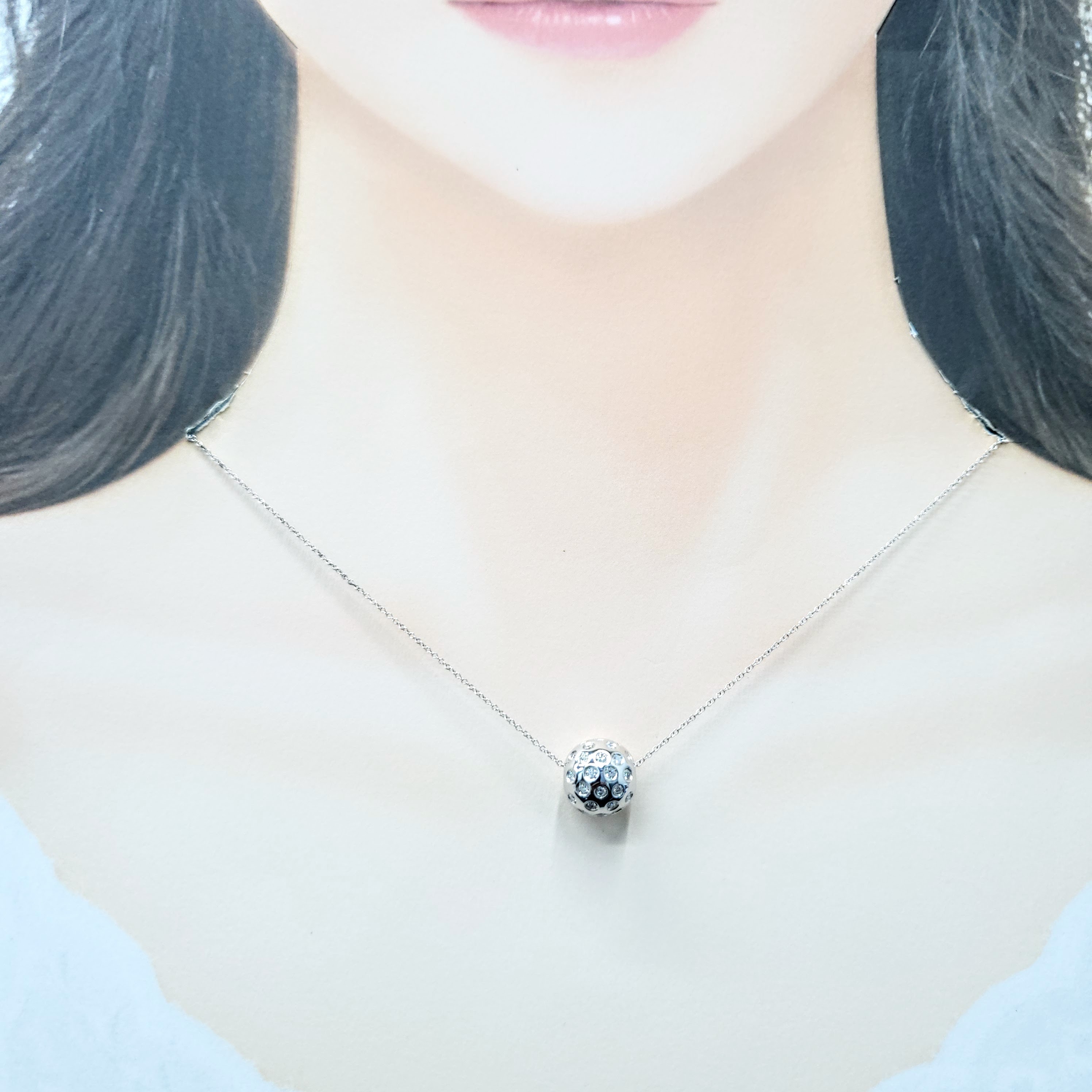 18K White Gold 0.60ct Diamond Pandent