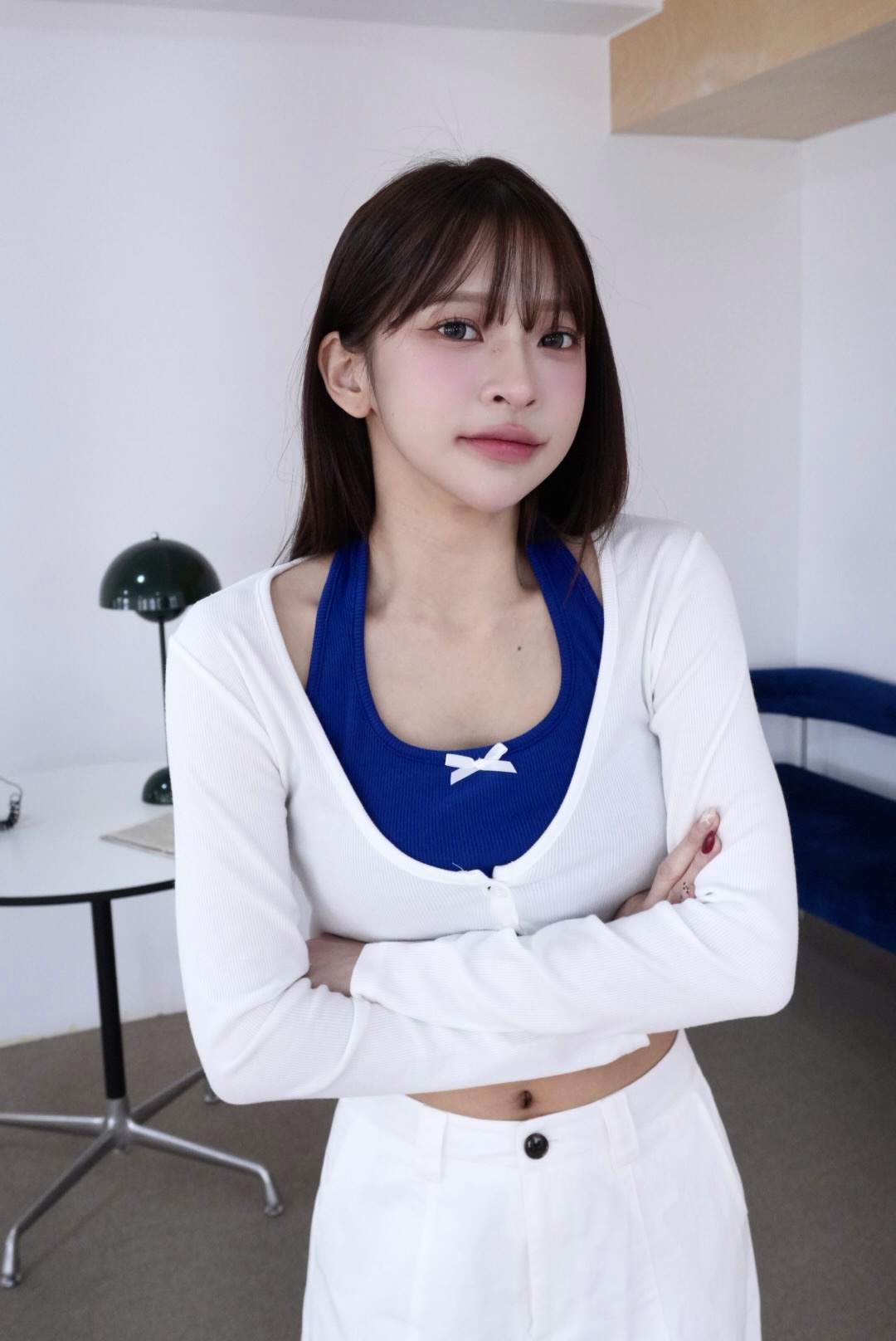 小蝴蝶結掛脖真兩件