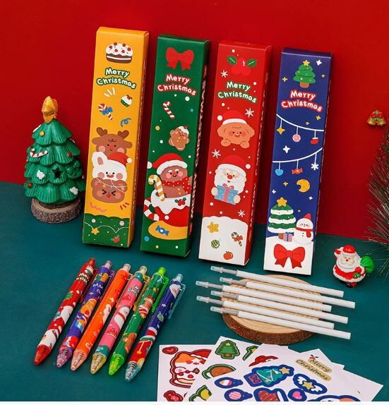 圣诞预购 圣诞盲盒五件套 5件套 随机（2中性笔，2笔芯，1贴纸）