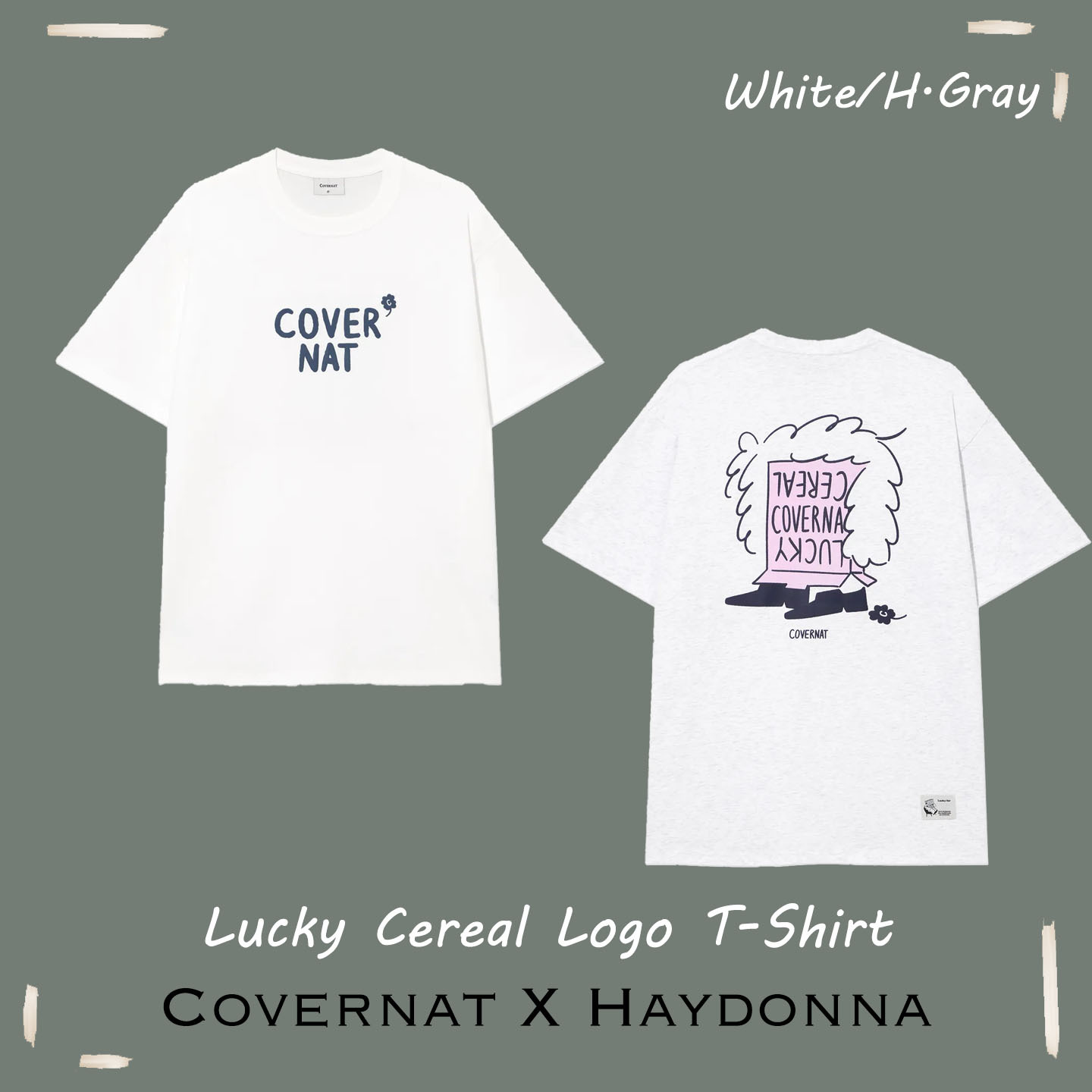 【OWN】Covernat X Haydonna 限量聯名 短袖上衣 毛小孩 知名藝術家 限定 涼感 快乾 男女 白色 白灰
