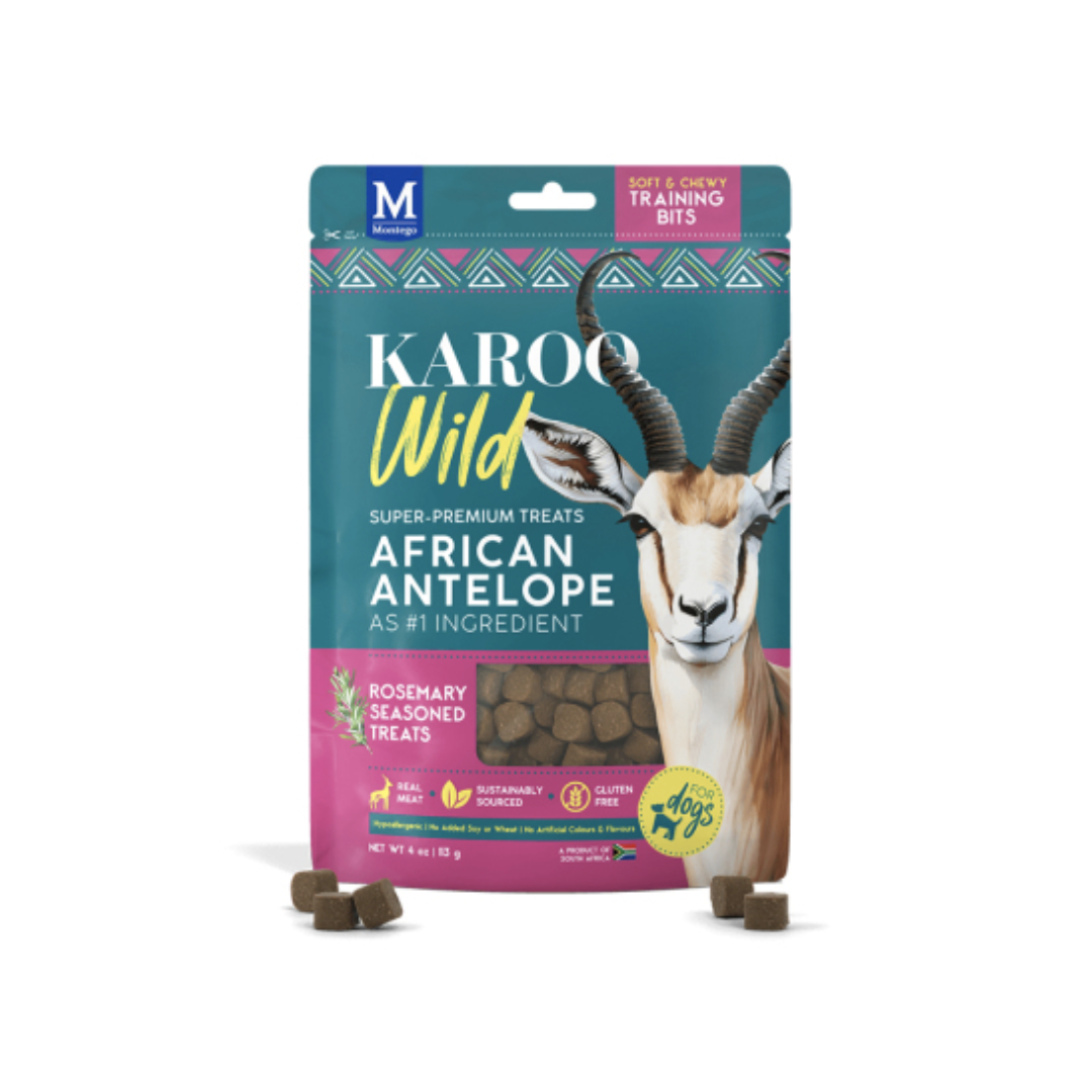 Karoo Wild - 狗狗零食 -非洲有機南非羚羊肉粒 (迷迭香草味)  -113克- 454克