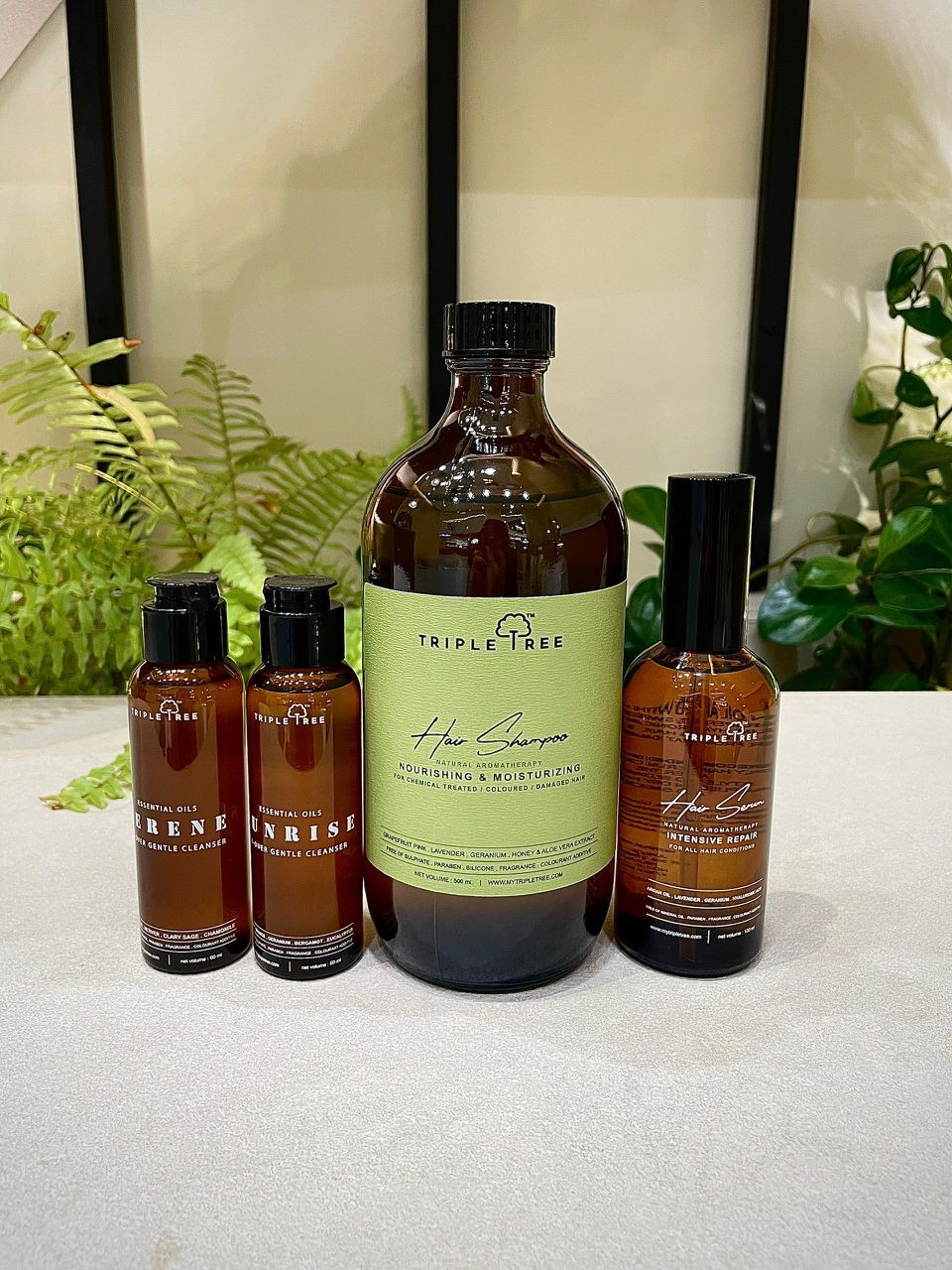 (4696)【Set A】TRIPLE TREE SET A : 滋潤保濕洗髮液 500ML 升級版護髮精華油 100ML 60ML旅行裝 x 2（款式隨機）