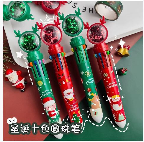 圣诞预购 10色圆珠笔 随机