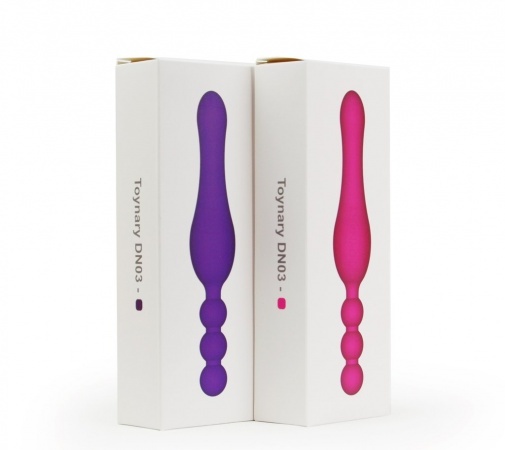 Toynary DN03 陰道後庭兩用拉珠按摩棒 - 紫色