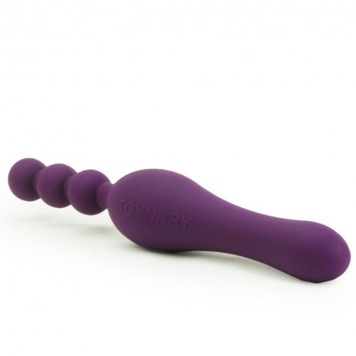 Toynary DN03 陰道後庭兩用拉珠按摩棒 - 紫色