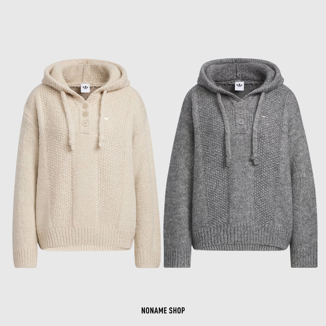 ADIDAS ORIGINALS FW25 針織 寬鬆 連帽 長袖 兩色 (女款)
