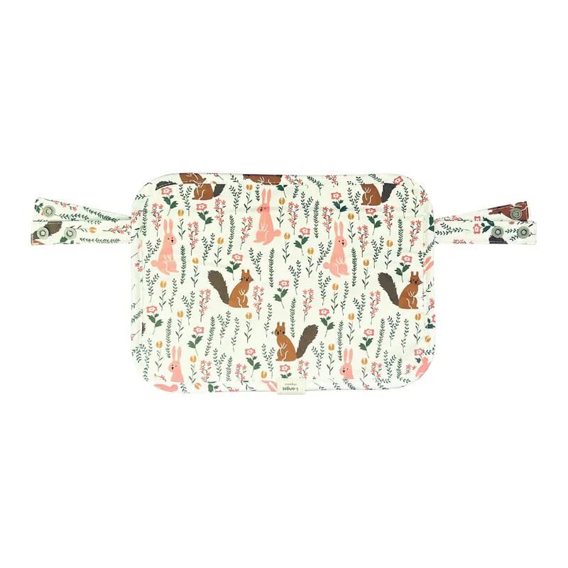 i-angel 有機多功能口水布 - 白色花園