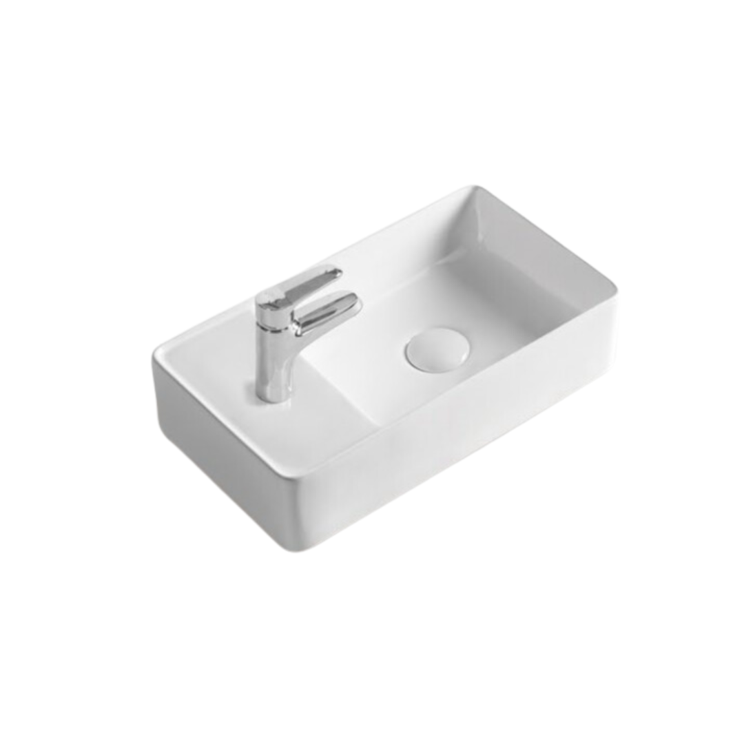 AVANT GARDE 亞維儂 460x250x120 白色長方形掛牆式面盆 AG-K502