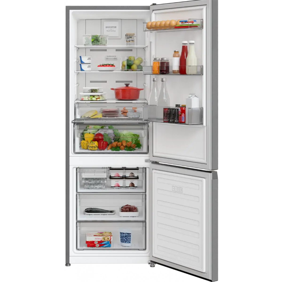 日立  Hitachi   HR-BN6340EXHK‧變頻雙門下置式冰箱雪櫃‧323公升‧香港行貨,原廠5年全機,10年壓縮機保養‧