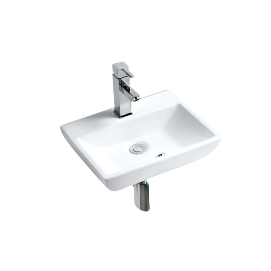 AVANT GARDE 亞維儂 450x350x130 白色長方形掛牆式面盆 AG-K276