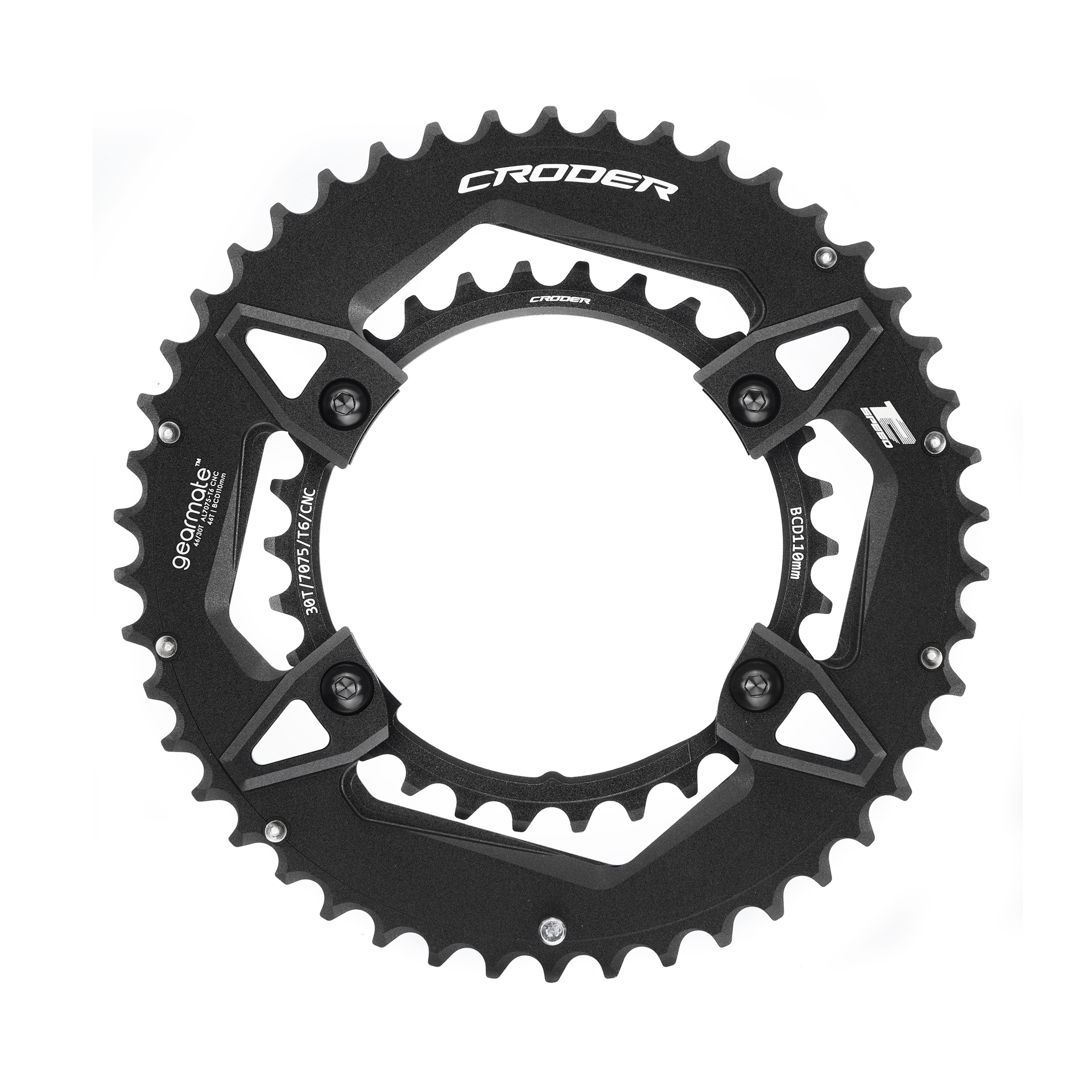 Diagram showing BCD on a crankset