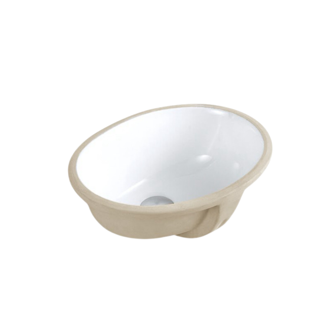 AVANT GARDE 亞維儂 420x340x190 白色橢圓枱下盆 AG-Y016