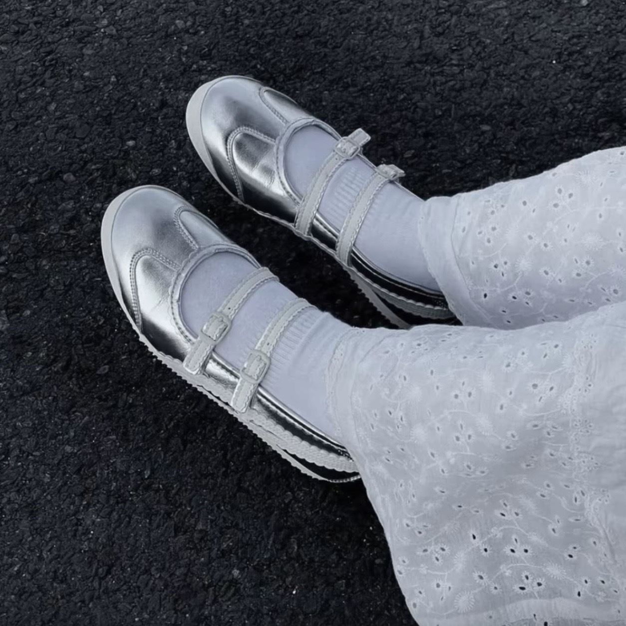 ONITSUKA TIGER MEXICO 66 TGRS 銀奶油 瑪莉珍 娃娃鞋 鬼塚虎 女鞋 1182A660-020