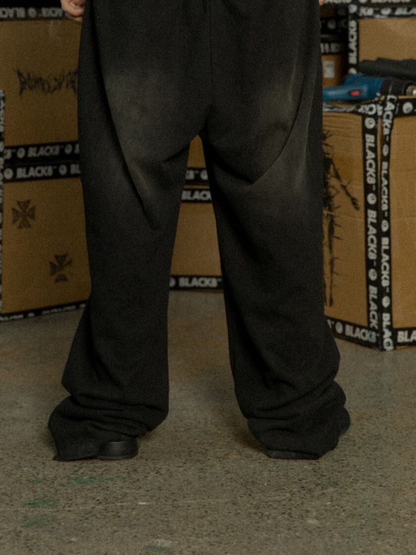 BLACK8MOB  美式水洗做舊 寬鬆休閒長褲