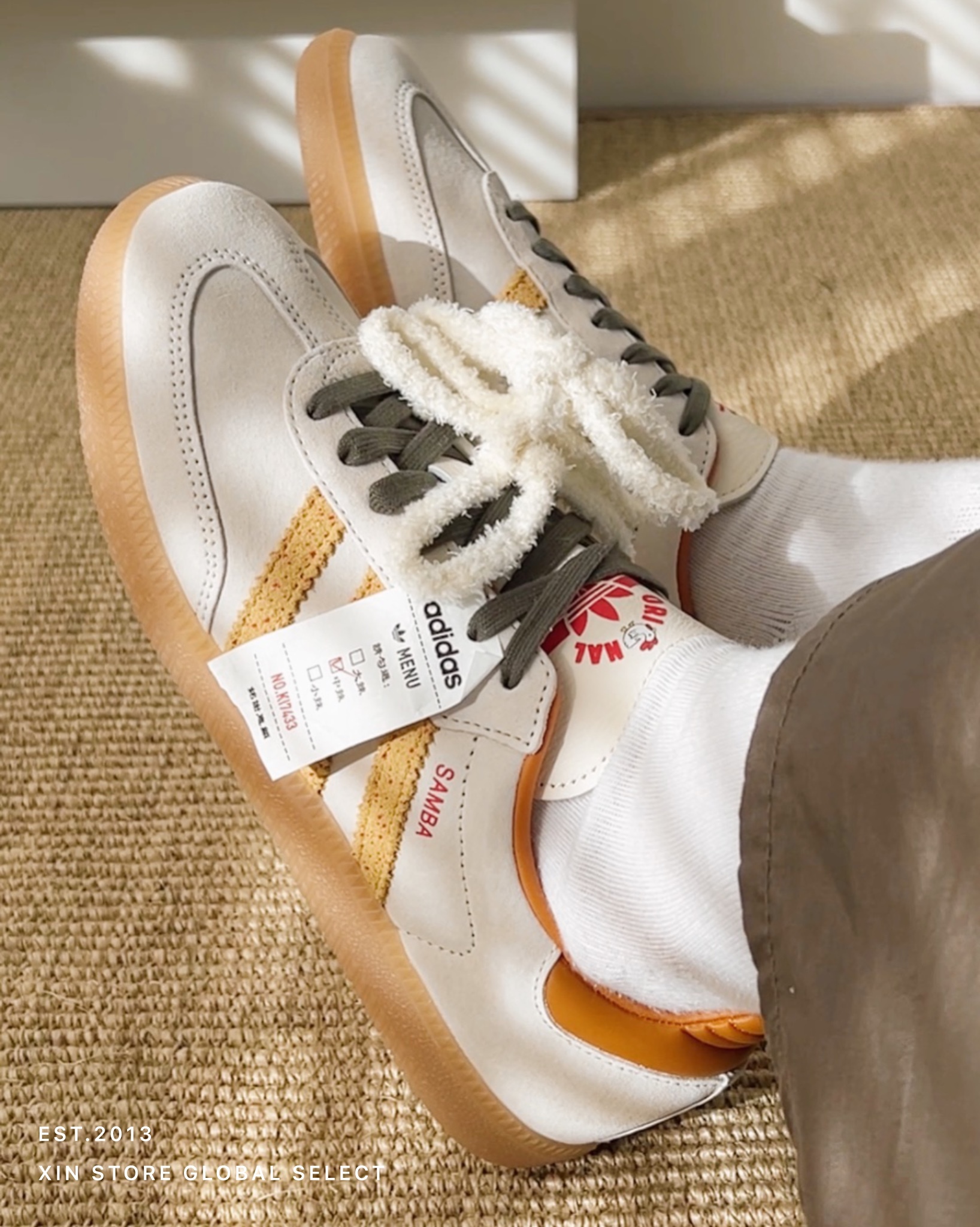 Adidas Samba OG X Taipei 台式炸雞排 麂皮 德訓鞋 橘杏