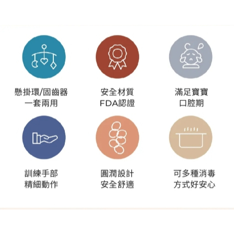 【樂森藥局】MOTHER-K 趣味多功能矽膠懸掛吊環6入組