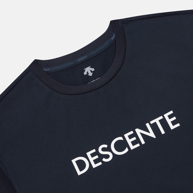 DESCENTE 迪桑特 文字款 短袖 深藍色