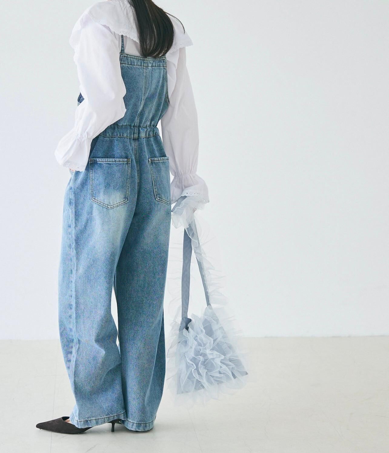 【預購】JN101014 coca 薄紗荷葉邊包