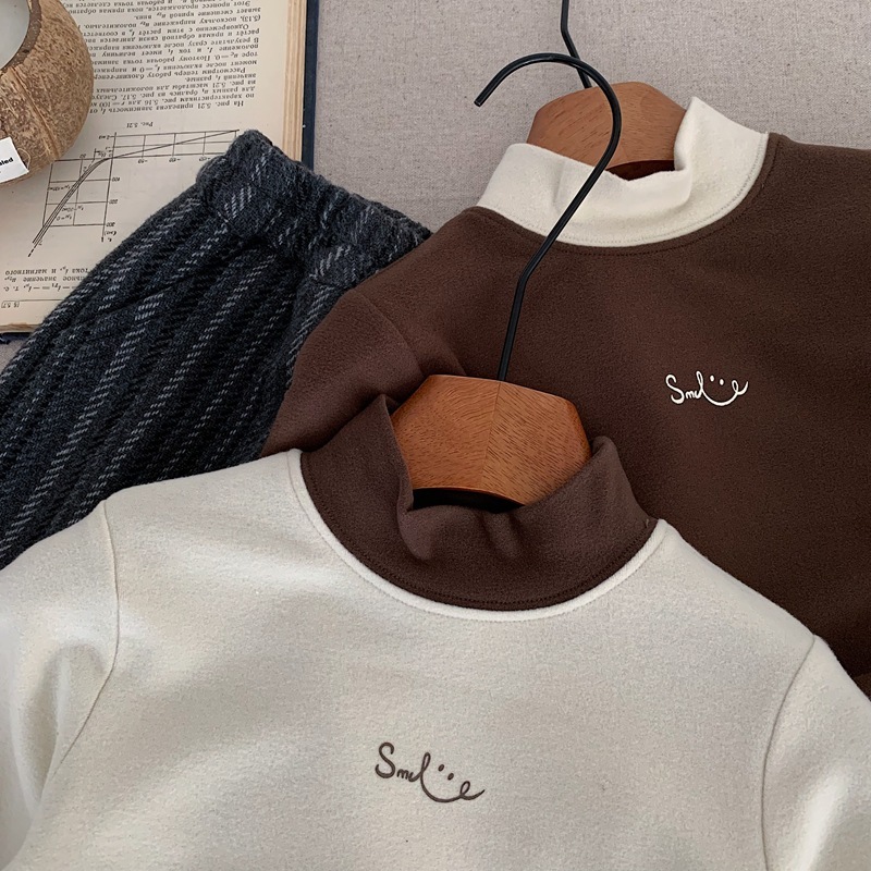 微笑可可 高領德絨上衣