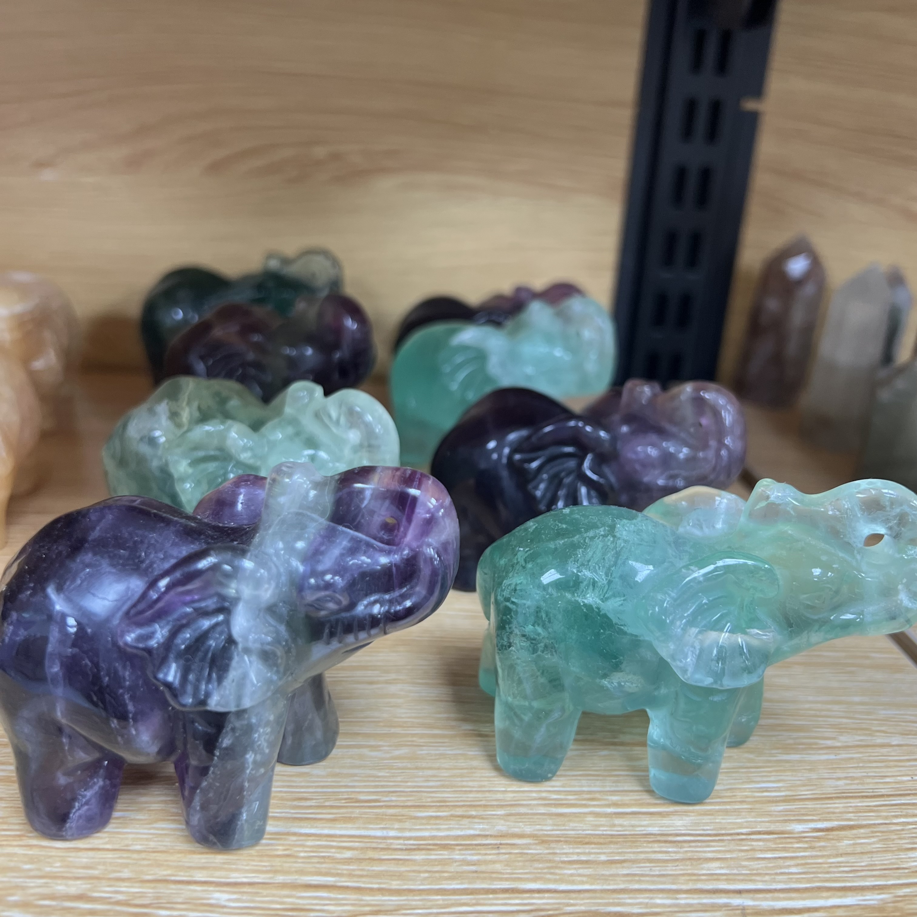 瑩石大象擺件 顏色隨機