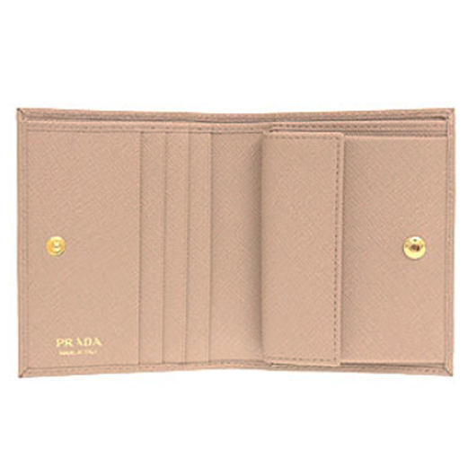 1PD0911-058 PRADA Small Saffiano Leather Wallet Powder Pink #1MV204QHH_F0236 (W-EU-E)