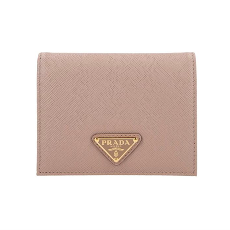 1PD0911-058 PRADA Small Saffiano Leather Wallet Powder Pink #1MV204QHH_F0236 (W-EU-E)