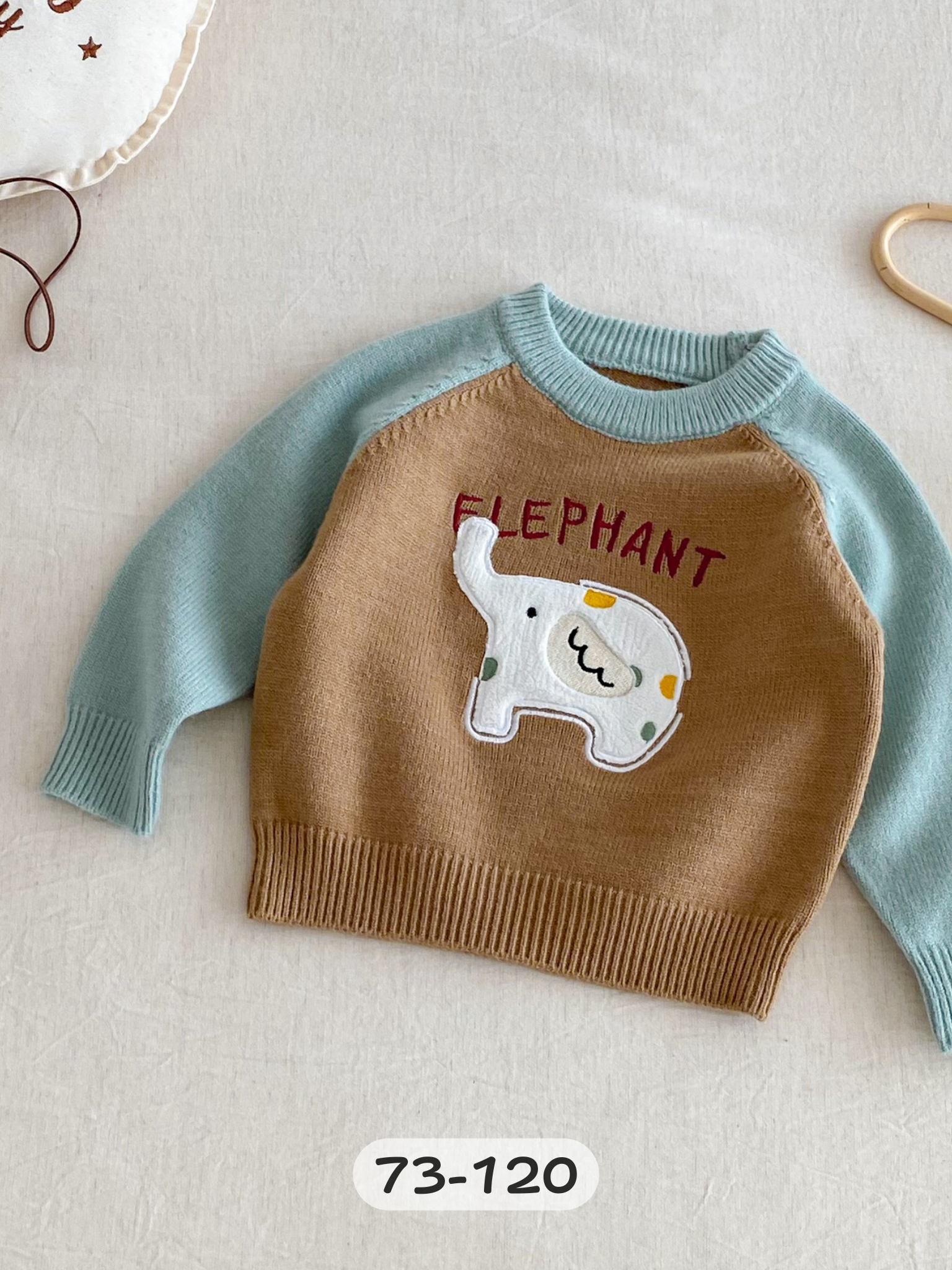 焦糖藍象 長袖針織上衣