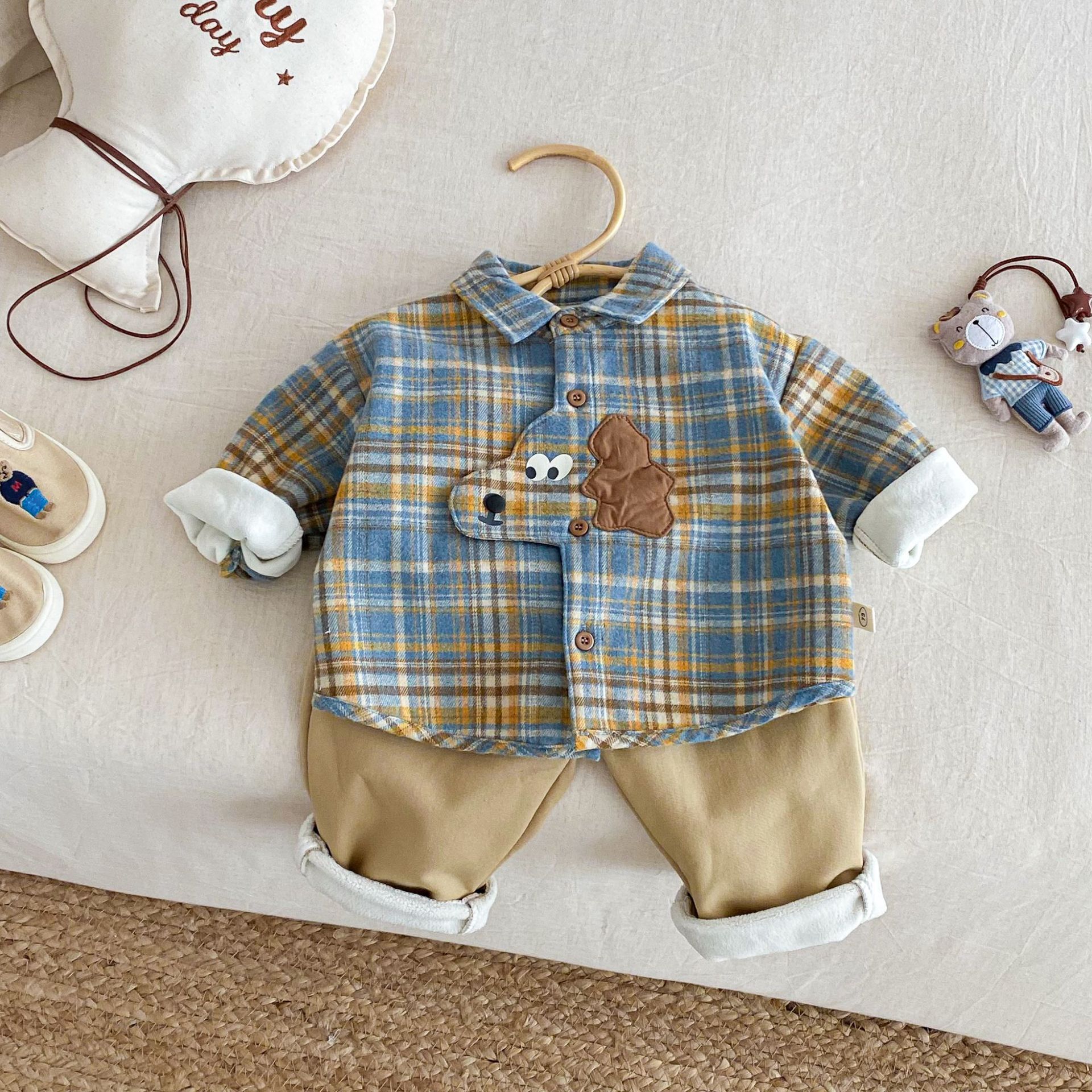 格格狗 長袖加絨上衣/襯衫