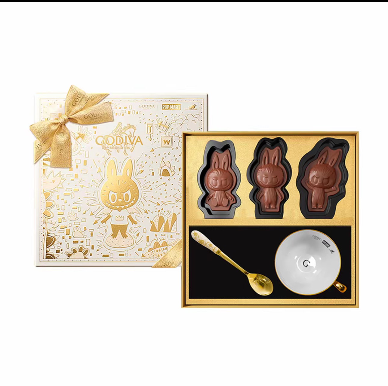 GODIVA/歌帝梵LABUBU聯名驚喜聯名巧克力禮盒包裝杯套裝