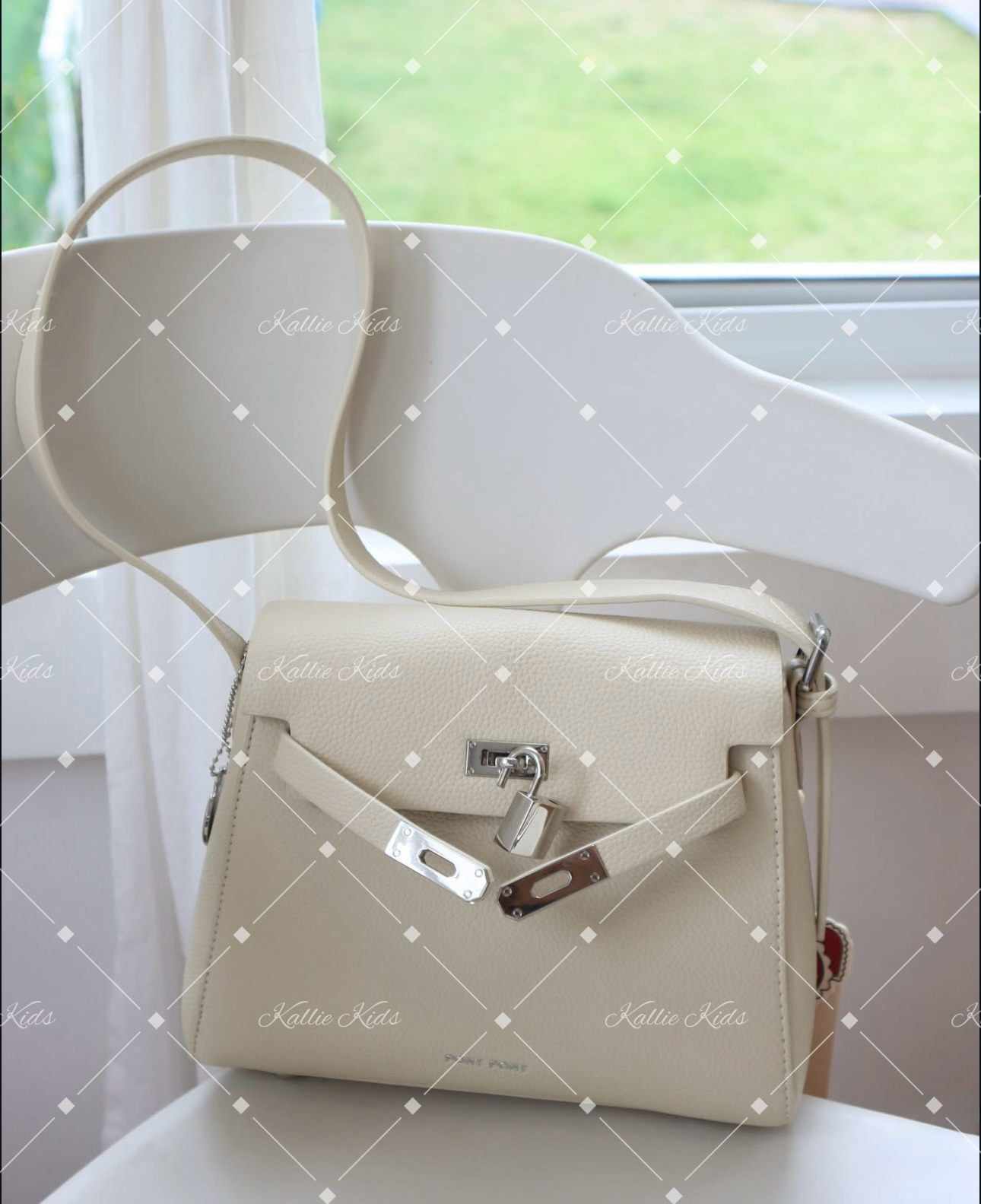 泰國小眾品牌 - DUSTIN（PU）有蓋鈕扣單肩包*不連掛飾