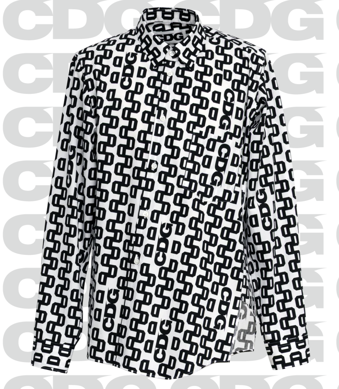 【CDG】棉質 ALLOVER PATTERN BIAS SHIRT