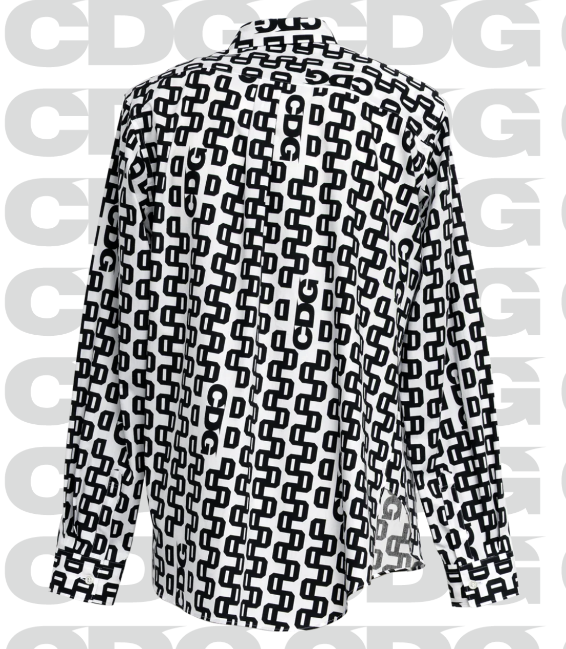 【CDG】棉質 ALLOVER PATTERN BIAS SHIRT