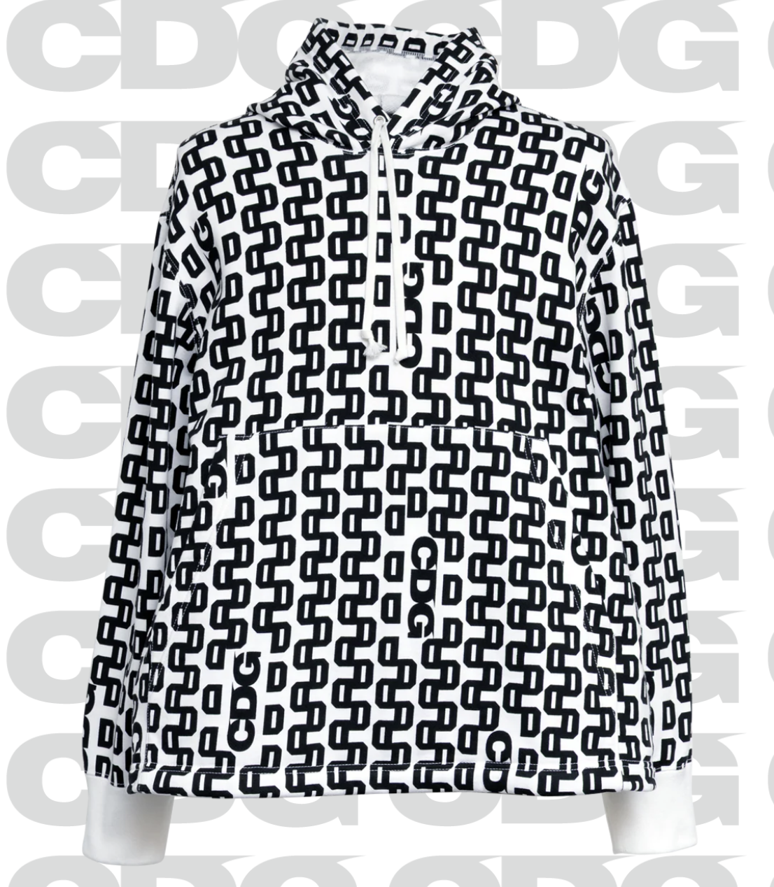 【CDG】棉質 ALLOVER PATTERN HOODIE