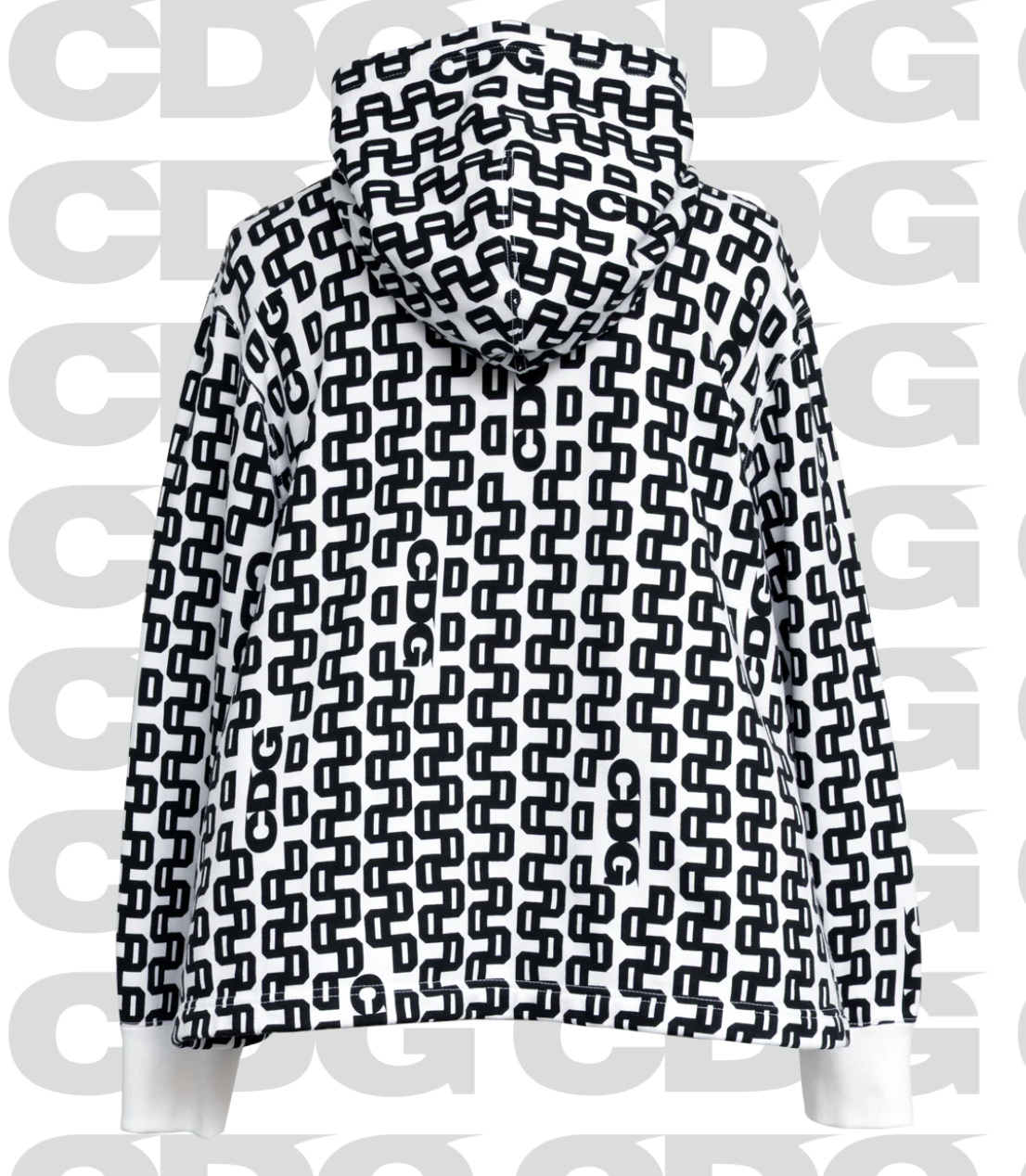 【CDG】棉質 ALLOVER PATTERN HOODIE