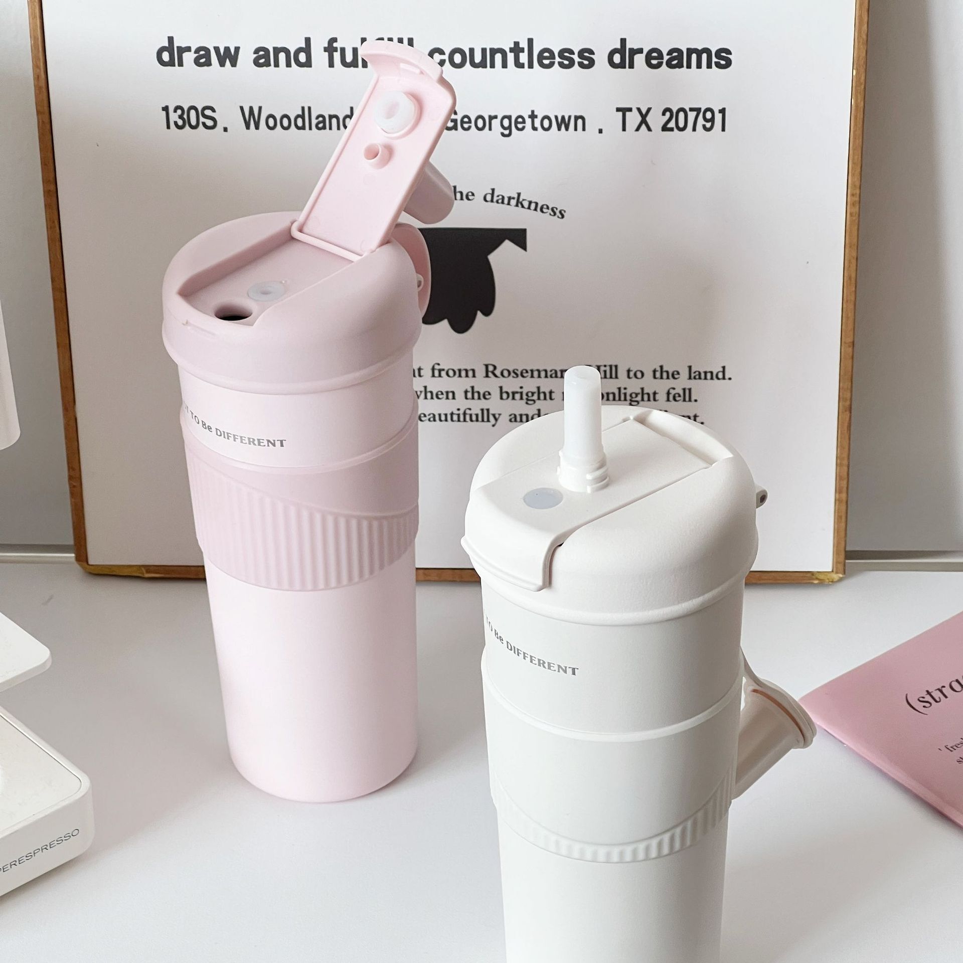 650ML Stylish Minimalist Dual-Drink 316 Stainless Steel Thermal Bottle