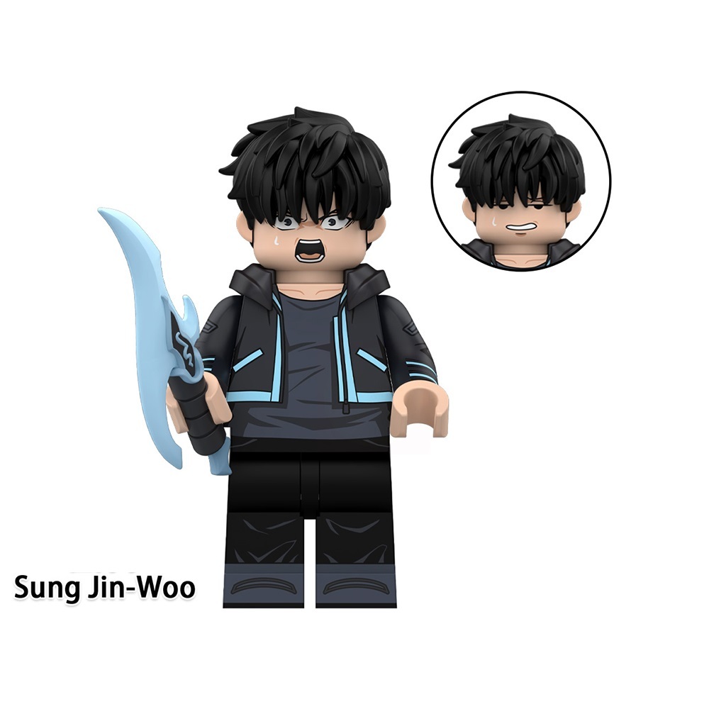 Solo Leveling Sung Jin-woo Custom Minifigures Fit Lego WM6221 WM3028