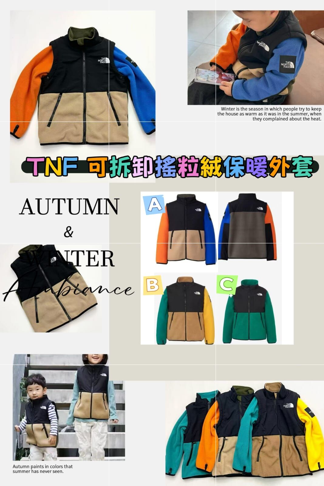 (現貨) TNF可拆卸搖粒絨保暖外套