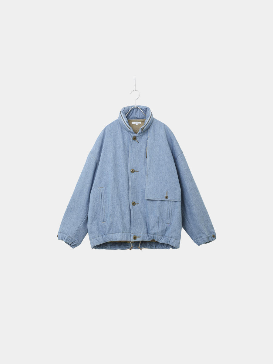 Kontor Stand Collar Denim Blouson Ice Blue