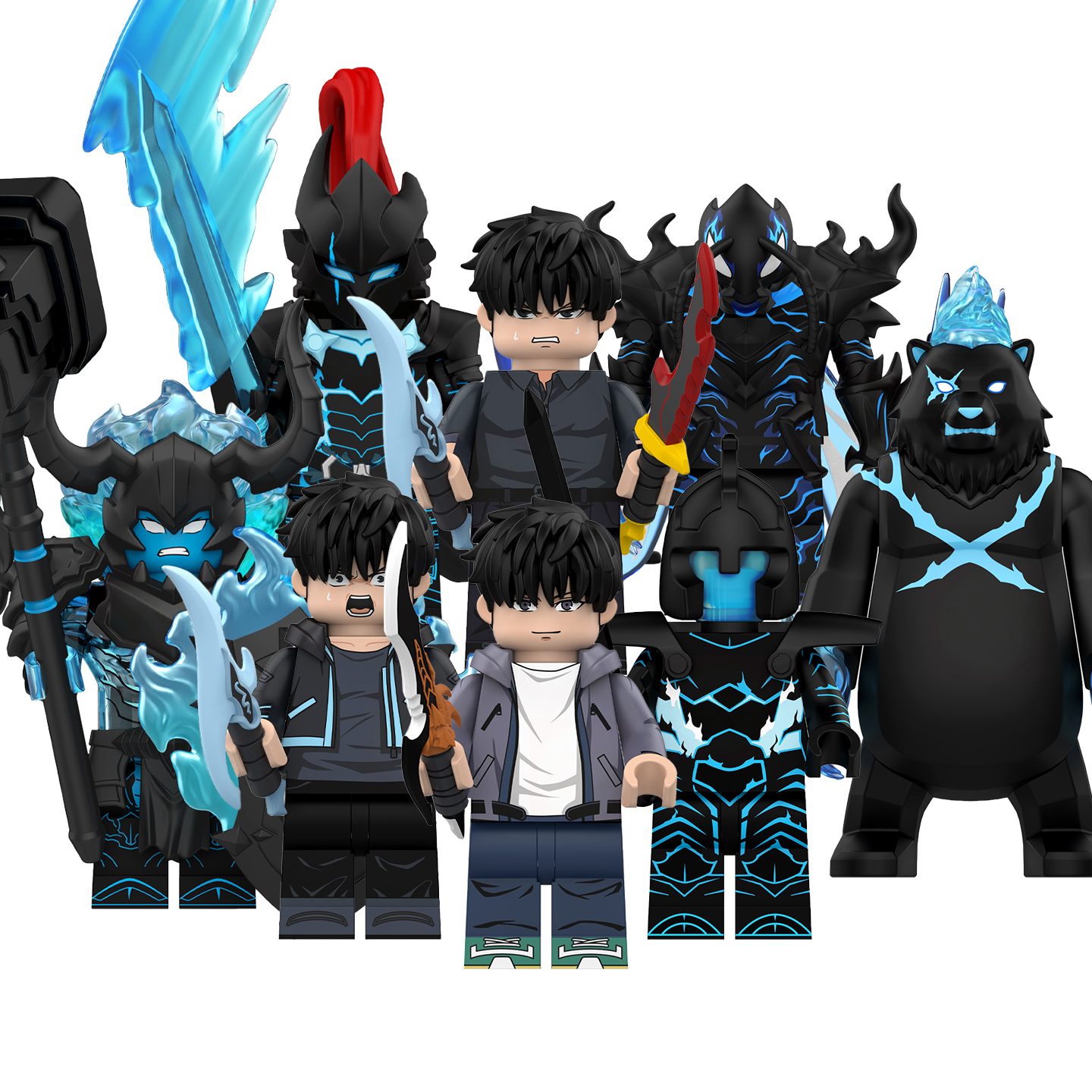 Solo Leveling Sung Jin-woo Custom Minifigures Set Fit Lego WM6221