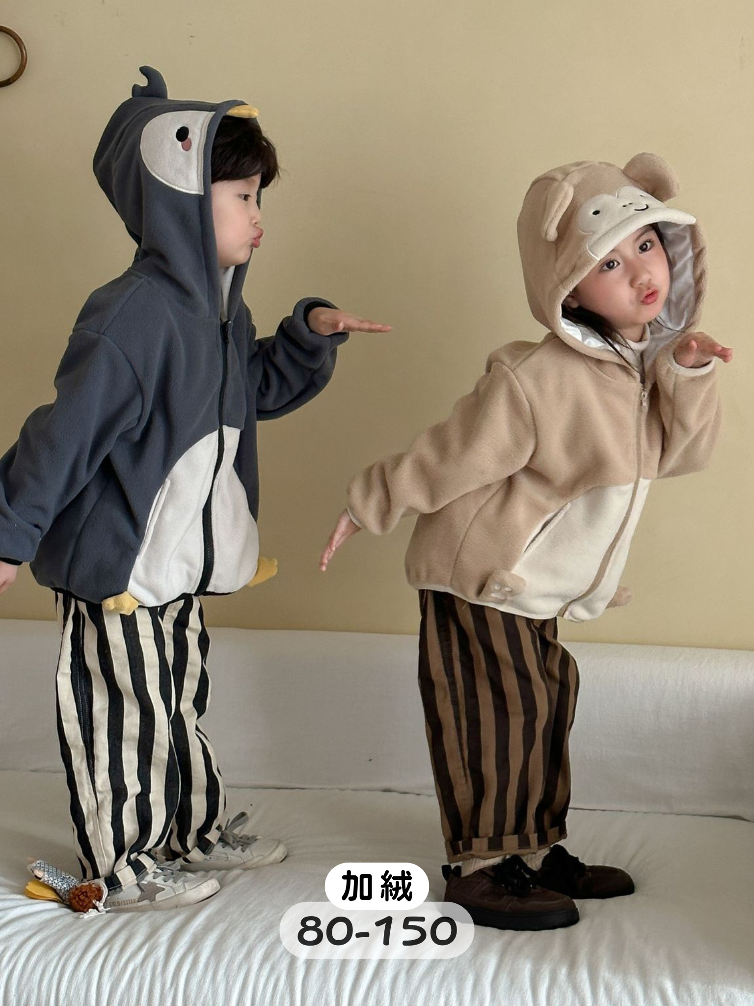 企鵝與猴子 搖粒絨外套