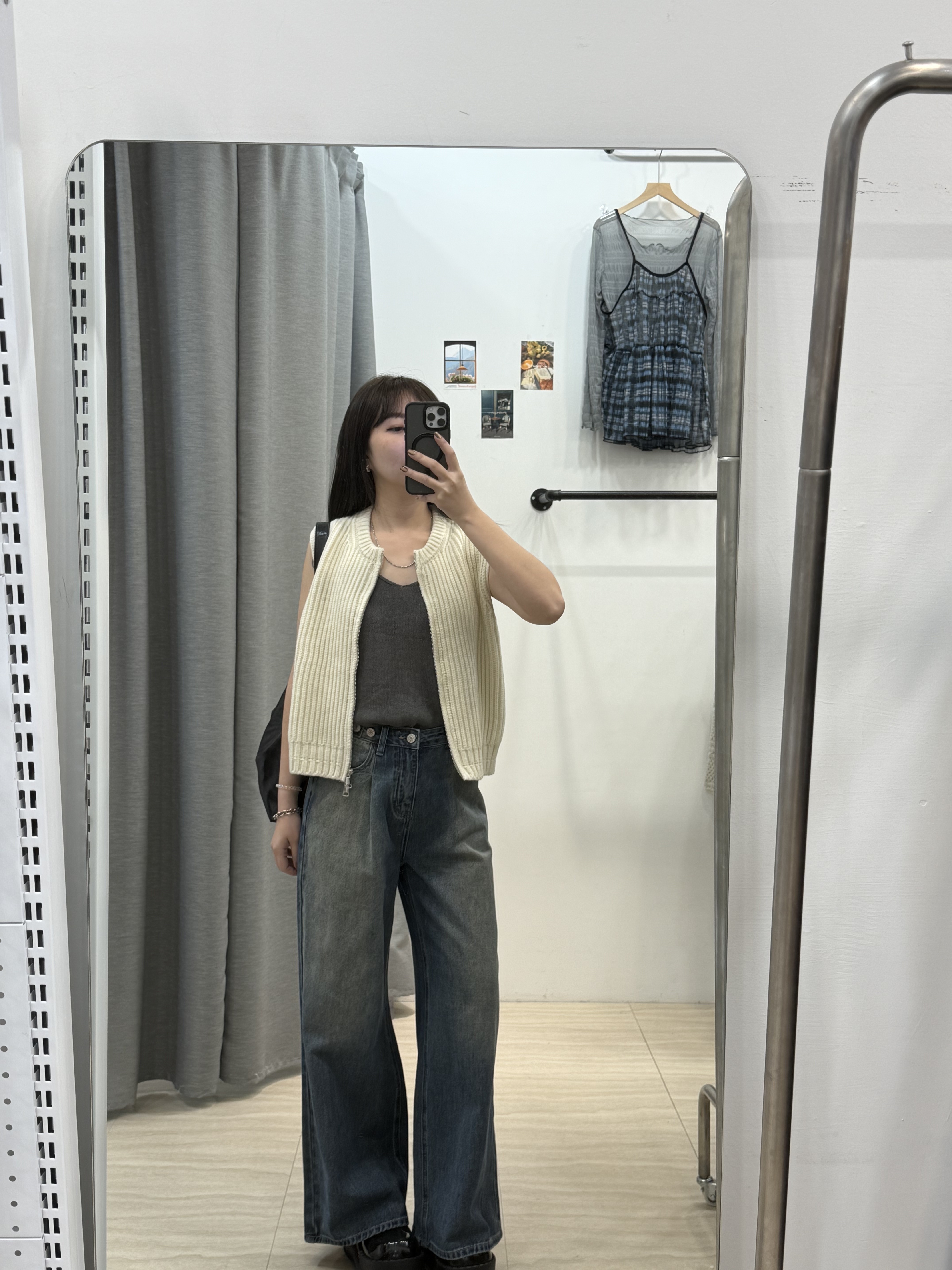 可調節刷色寬闊腿褲