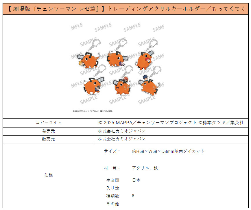「ACG.GO」「預購」KAMIO JAPAN 劇場版『鏈鋸人 蕾潔篇』 波奇塔亞克力掛件BOX