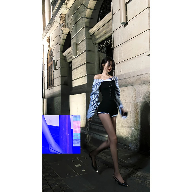 假2件襯衫馬甲連身褲