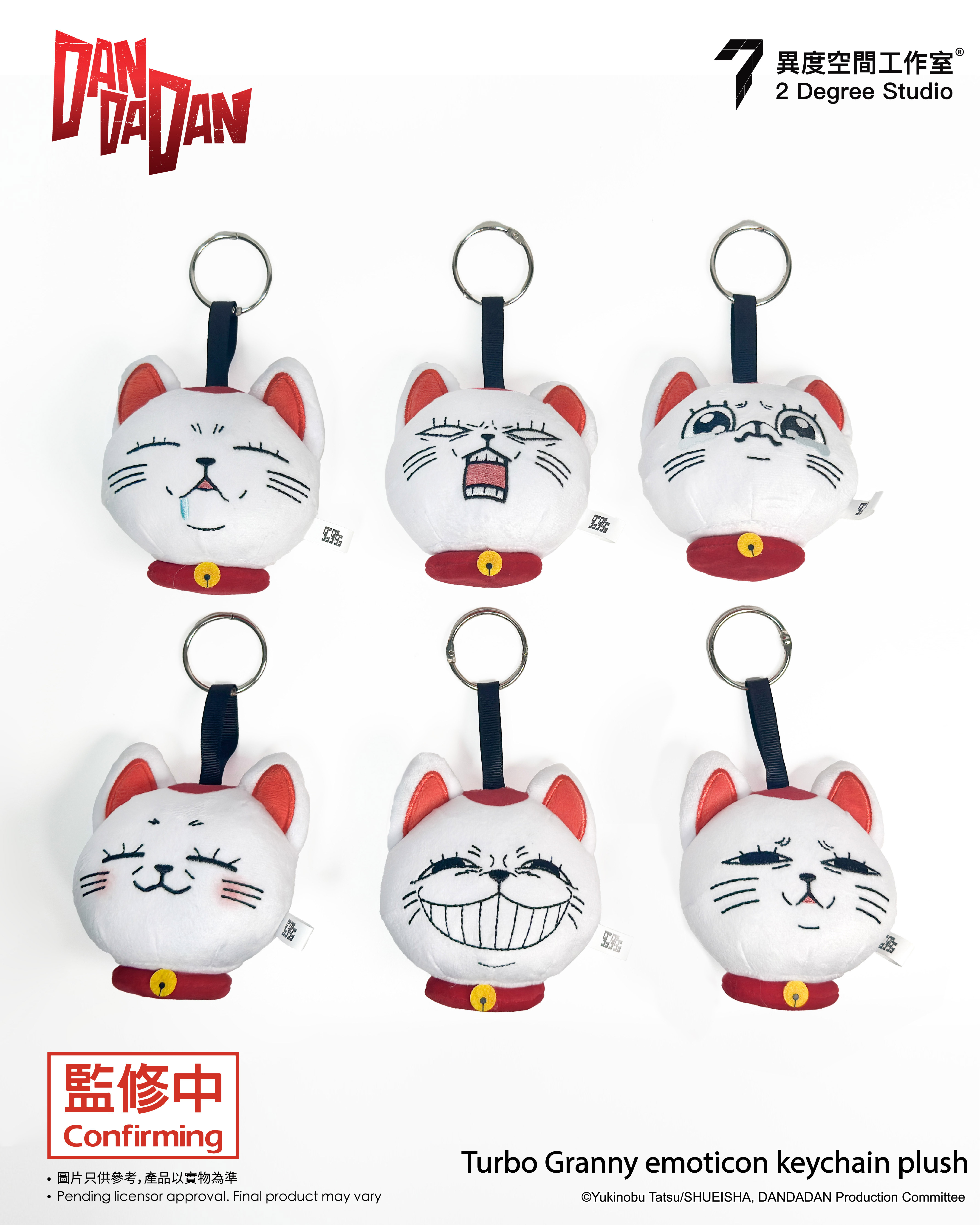 【現貨】膽大黨 高速婆婆表情包毛絨匙扣 (一套6款)