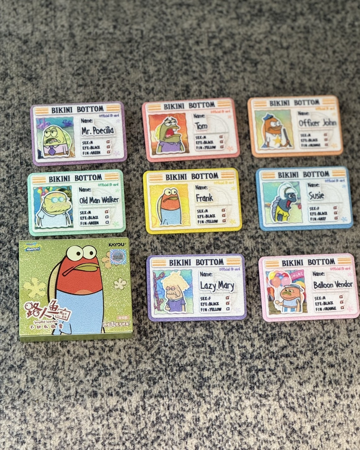 <正版授權>卡游×海綿寶寶 比奇堡居民 不織布 盲盒