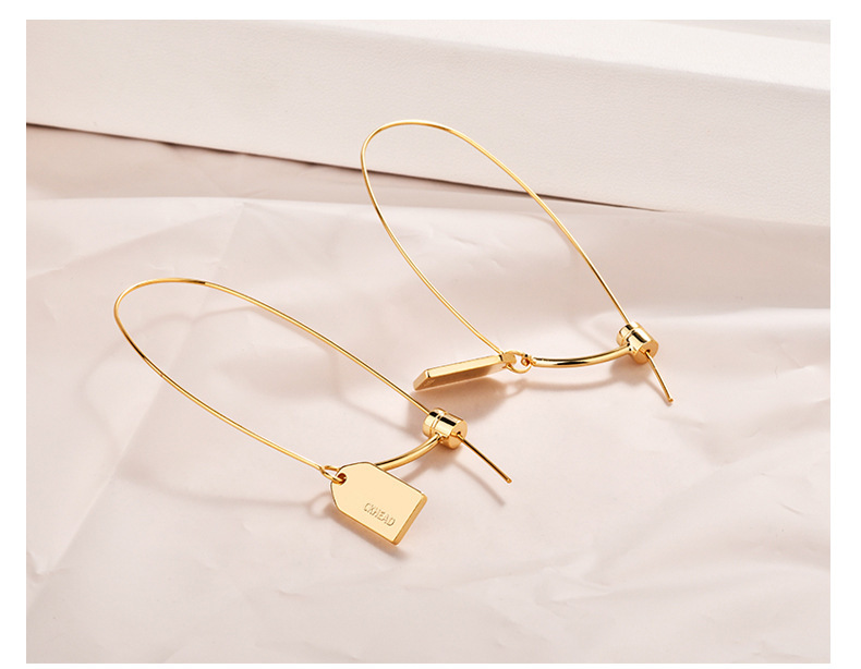 高級簡約 垂吊耳飾