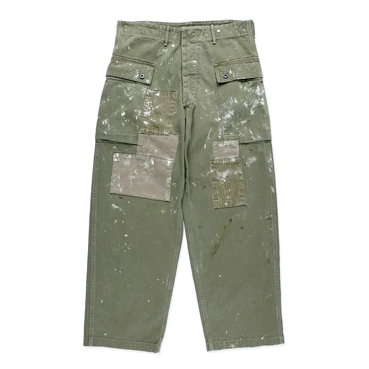 10/11 RELEASE: BOWWOW 2025 A/W PAINT STAINED USMC P-44 HBT TROUSERS - PRE ORDER ITEM (預訂中)